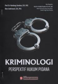 Image of Kriminologi perspektif hukum pidana